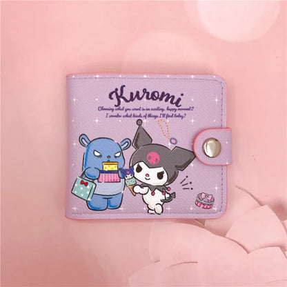 Sanrio Kuromi Kawaii Coin Purse Card | Holder Wallet With Buttons