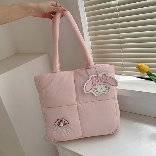 Sanrio My Melody Puffer Shoulder Bag | Puffy Tote Bag