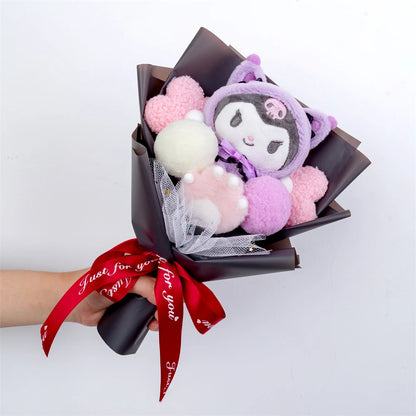 Kuromi Plush Bouquet: A Gothic Elegance Wrapped in Black