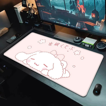 Cute Cinnamoroll Mousepad HD Printing Computer Gamers Locking Edge Non-slip Mouse Pad XXL90x40cm Keyboard PC Desk Pad