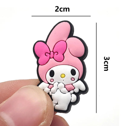 10-Piece Sanrio Character Shoe Charms Set Hello Kitty, Kuromi, My Melody, Cinnamoroll