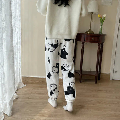 Sanrio Hello Kitty Pajamas | Kawaii Casual Home Pants