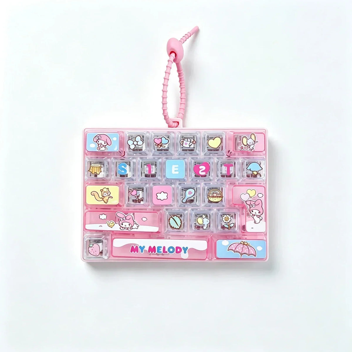 Sanrio Cute Clicky Keyboard Keychain | 26 Keys