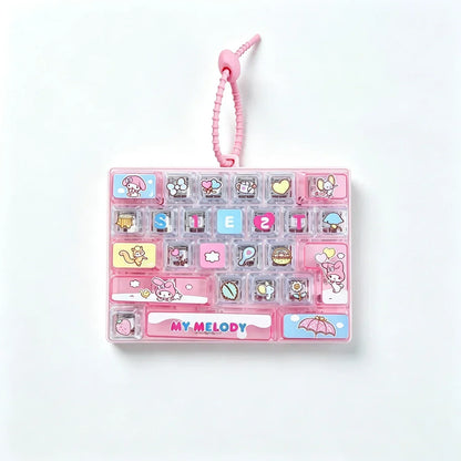 Sanrio Cute Clicky Keyboard Keychain | 26 Keys