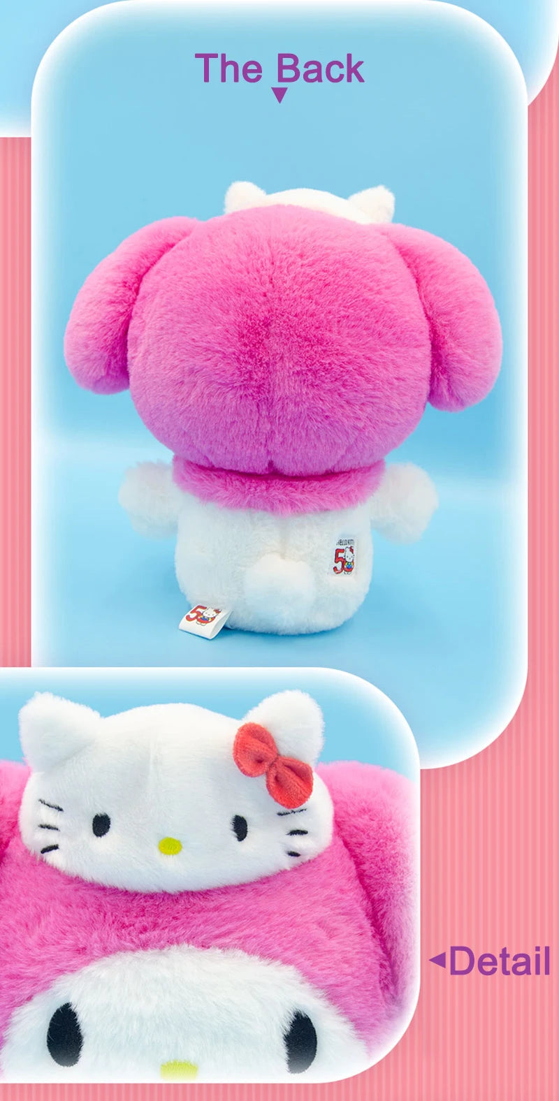 Sanrio My Melody Plush Doll | Hello Kitty Hat Style | 50th Anniversary Edition 13cm /22cm