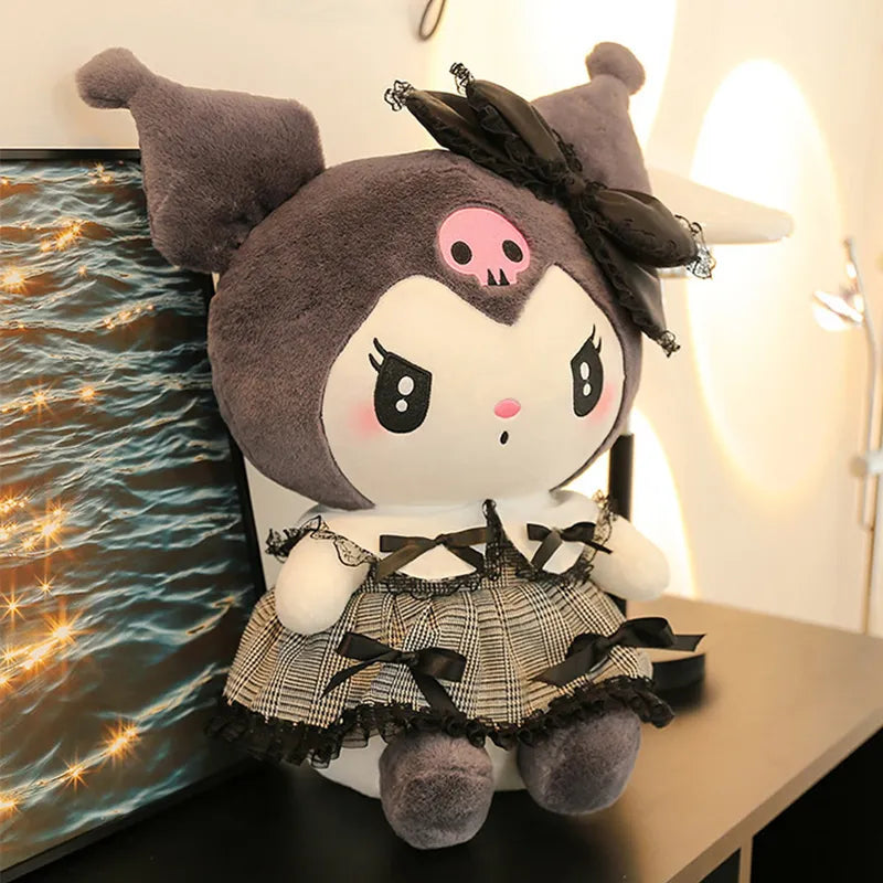 Sanrio Dark Gothic Lace Kuromi Stuffed Doll 25cm/35cm/50cm/60cm