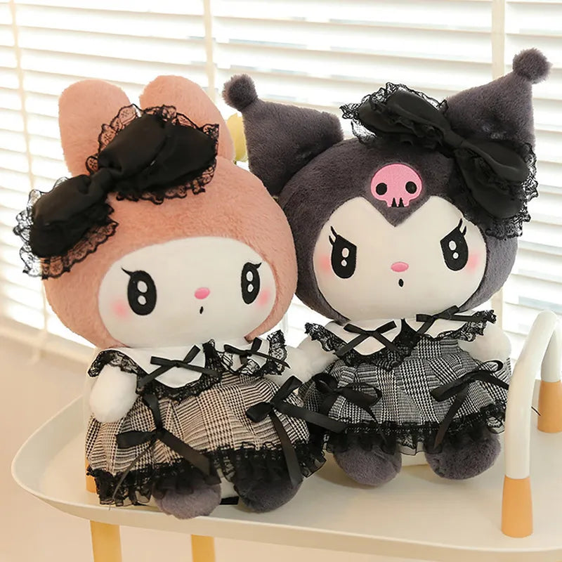 Sanrio Dark Gothic Lace Kuromi Stuffed Doll 25cm/35cm/50cm/60cm