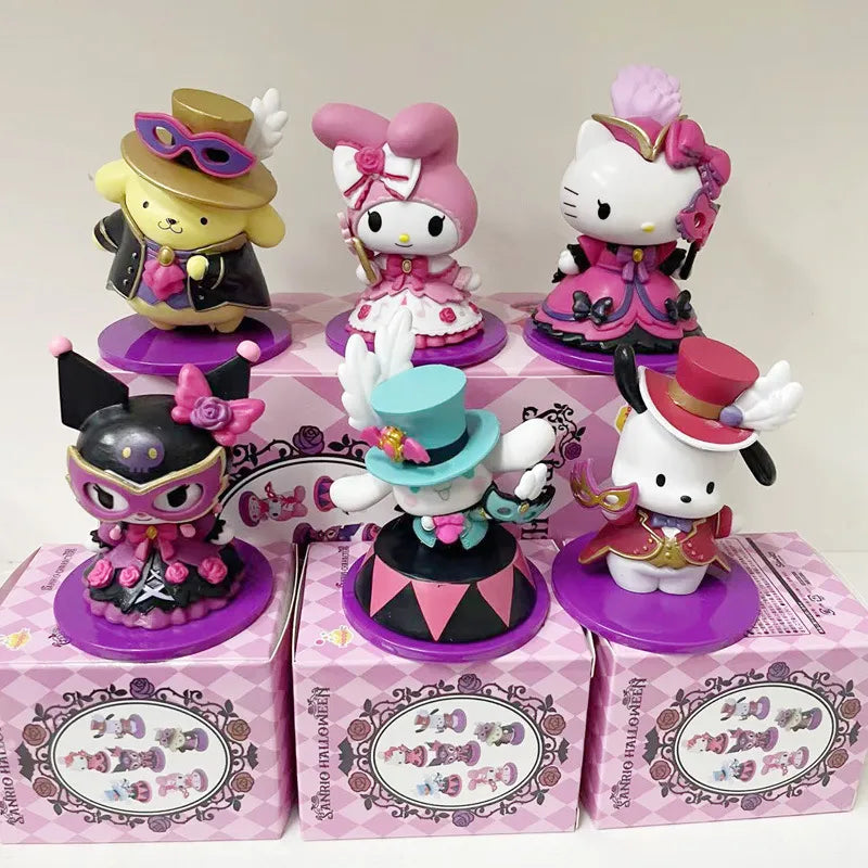 Sanrio Character Blind Box Figures | Masquerade Halloween Collection (Hello Kitty, My Melody, Pompompurin, Cinnamoroll, Kuromi, Pochacco)