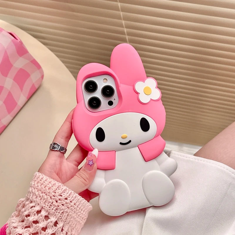 Kawaii My Melody 3D Phone Case | Shockproof and Soft Silicone