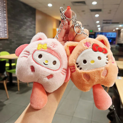 Sanrio Plush Keychain | Little Tiger Series with Furry Tail