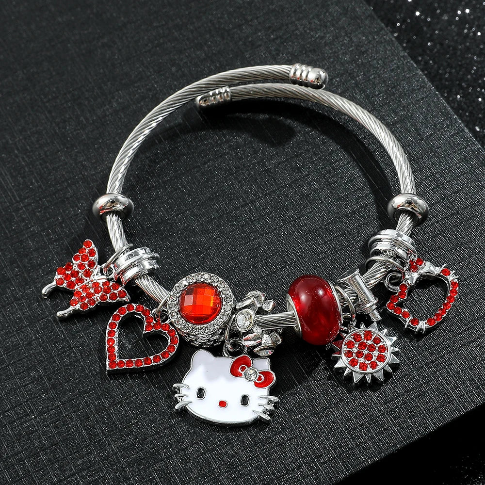 Hello Kitty Bracelet with Red themes Charms 