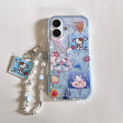 Seas the Day” with Hello Kitty – Ocean Blue Phone Case + Shell Charm