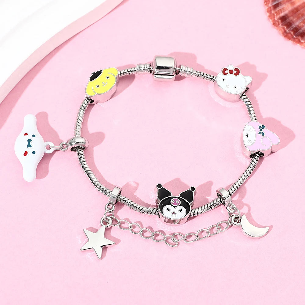 Sanrio Kuromi Bead Pendant Bracelet