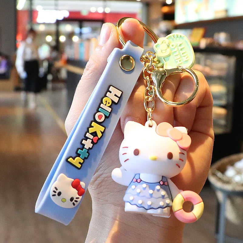 3D Hello Kitty Keychain with swim ring