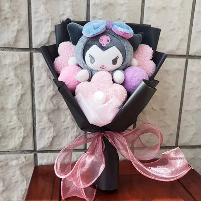 Gothic Kuromi Plush Bouquet: Elegance in Black