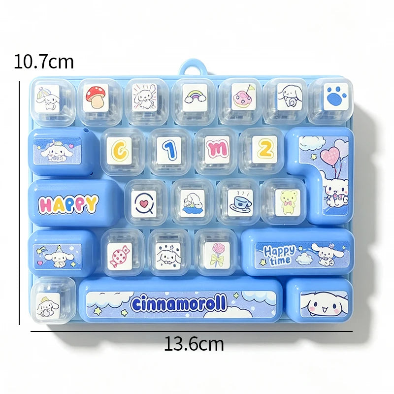 Sanrio Cute Clicky Keyboard Keychain | 26 Keys
