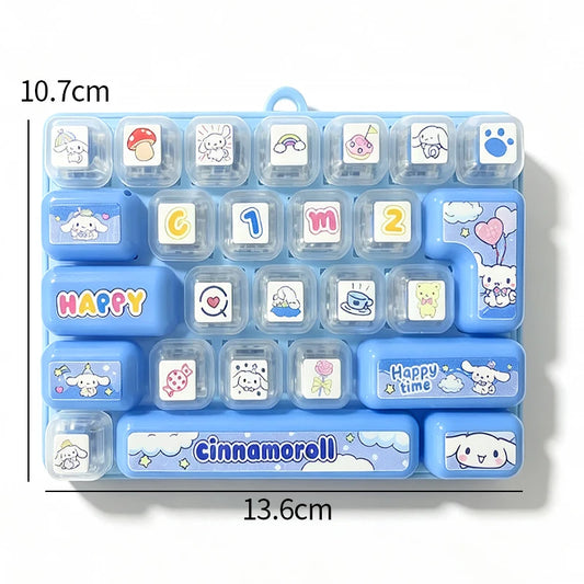 Sanrio Cute Clicky Keyboard Keychain | 26 Keys