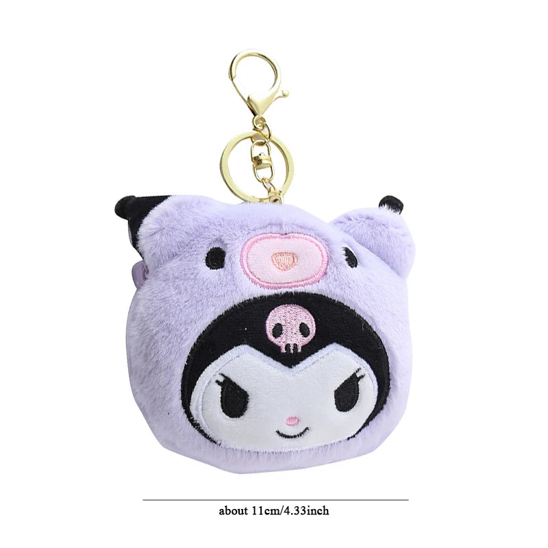 Sanrio Kuromi Plush Keychain Wallet | Plushies Coin Purse