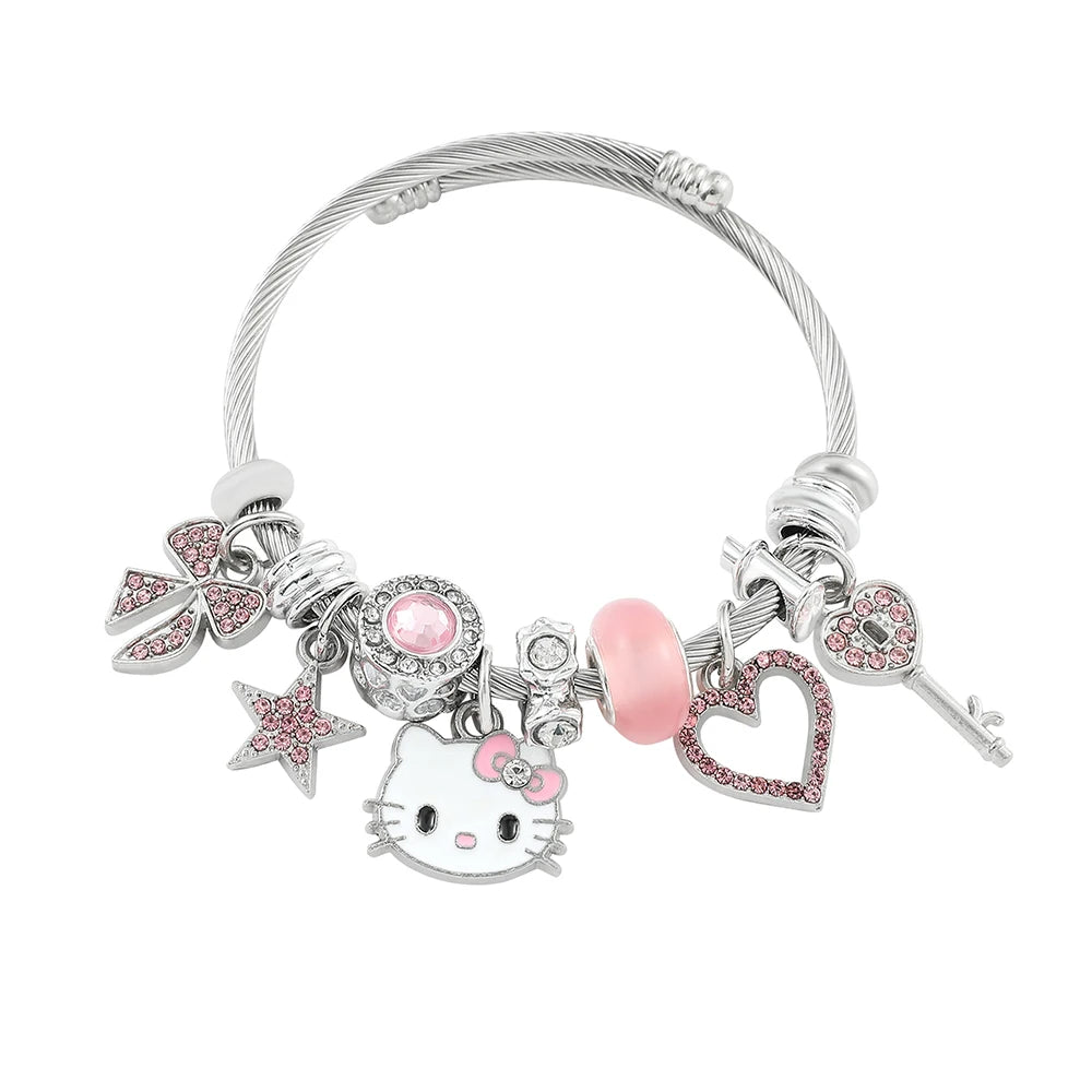 Sanrio Hello Kitty Crystal Charm Bracelet with Charm