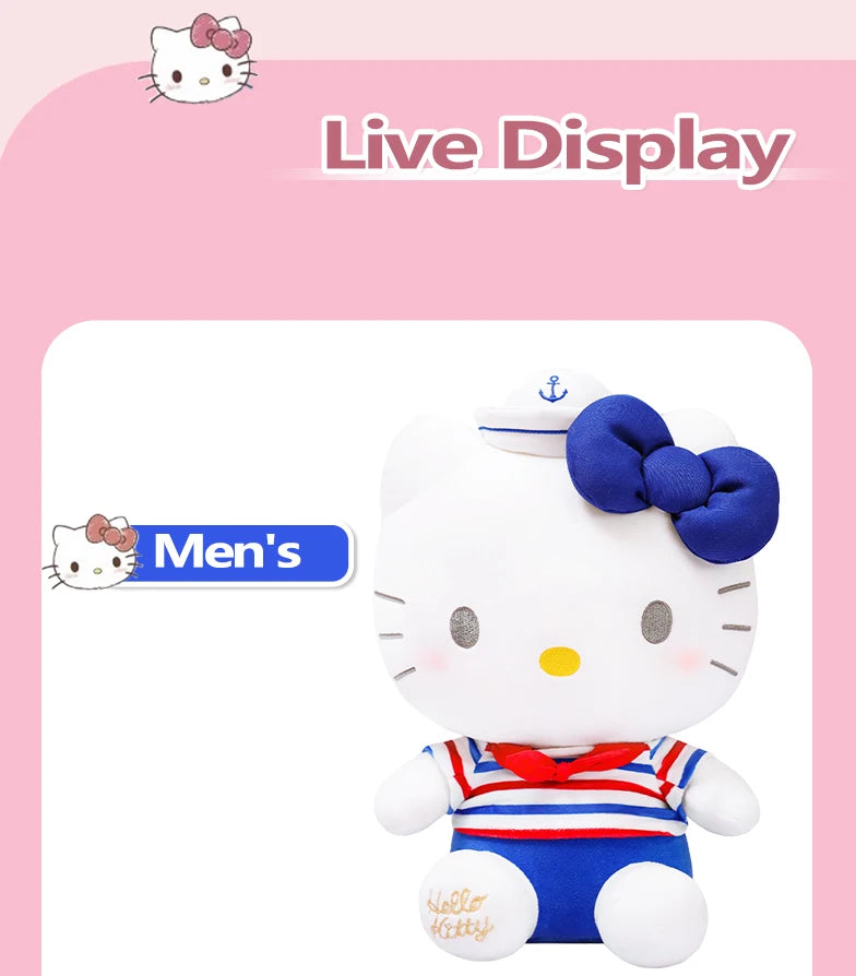 Men's Hello Kitty Plush Toy dressed in Sailor Uniform