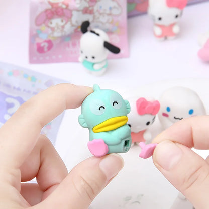 32Pcs/Box Sanrio Eraser Blind Box Hello Kitty & Friends | Crayon Shin-chan | Pokemon