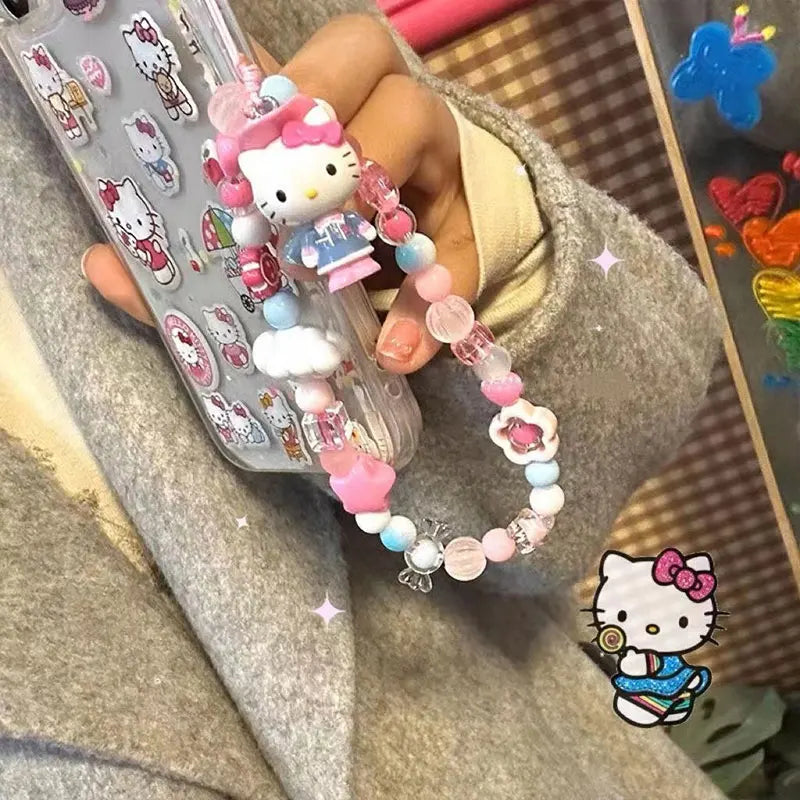 Beaded Hello Kitty Phone Charm | Sanrio Phone Chain