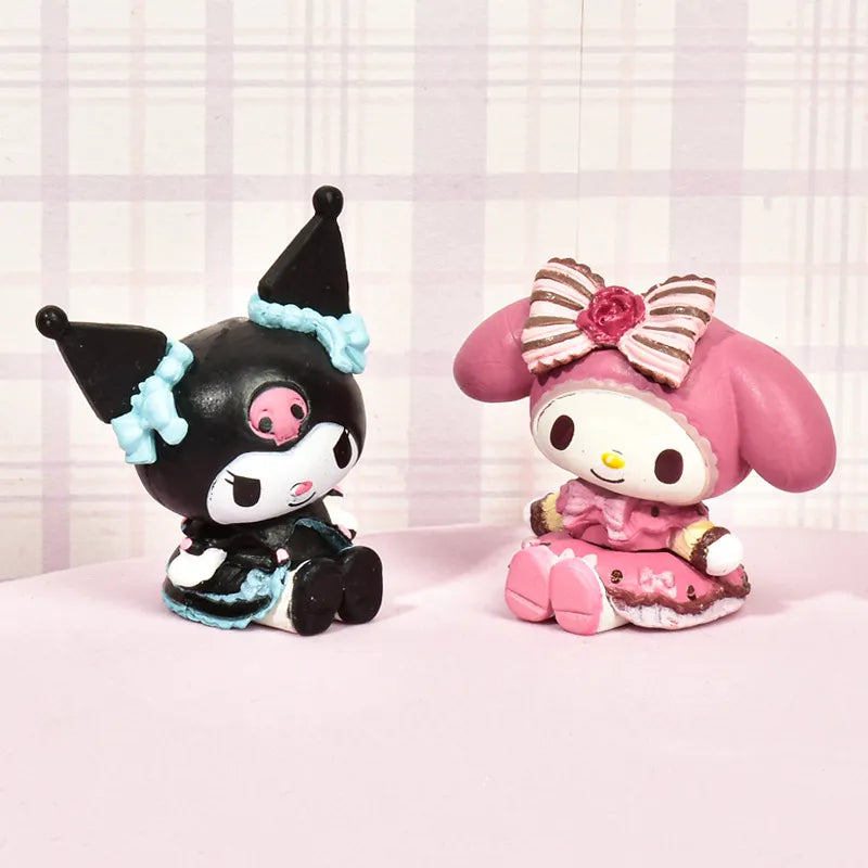 5Pcs Set Sanrio Toy Figure 3-4cm Kuromi, Melody, Hello Kitty