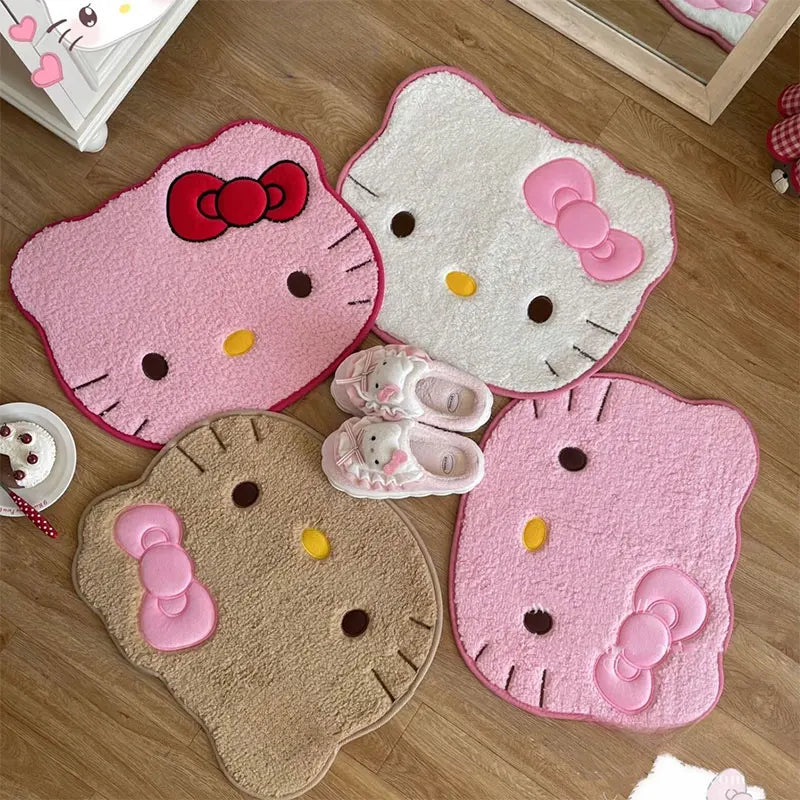 Cute Cartoon Hello Kitty Floor Mat | Absorbent and Non-Slip