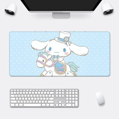 Soft Blue Cinnamoroll Desk Pad – Mouse & Keyboard Mat