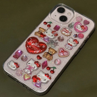 Sparkle & Shine – Hello Kitty 3D Glitter Clear Cover