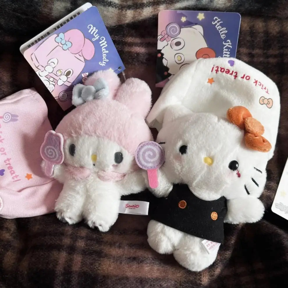 Spooky-Cute Sanrio Plush – Removable Ghost Mask Edition