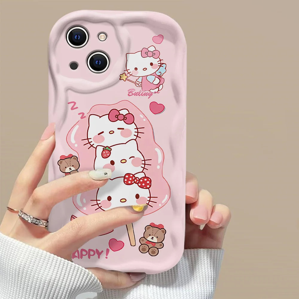Sweet Lollipop Hello Kitty Wave Phone Case – Adorable in Pink!