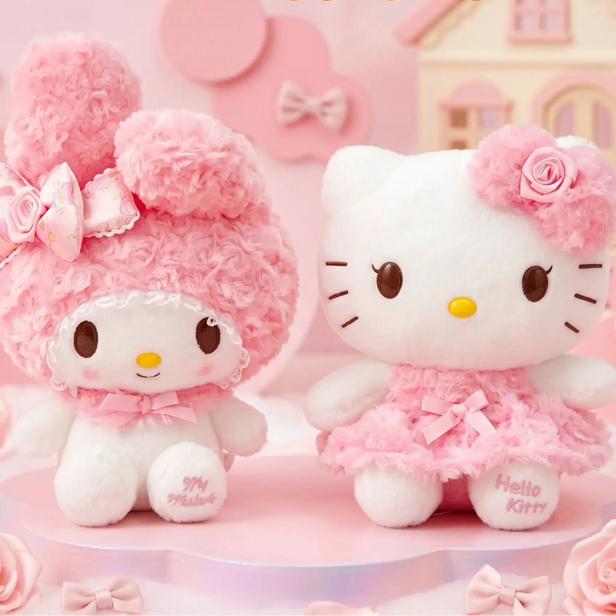 Sweet Rose Pink Sanrio Plush | Hello Kitty & My Melody