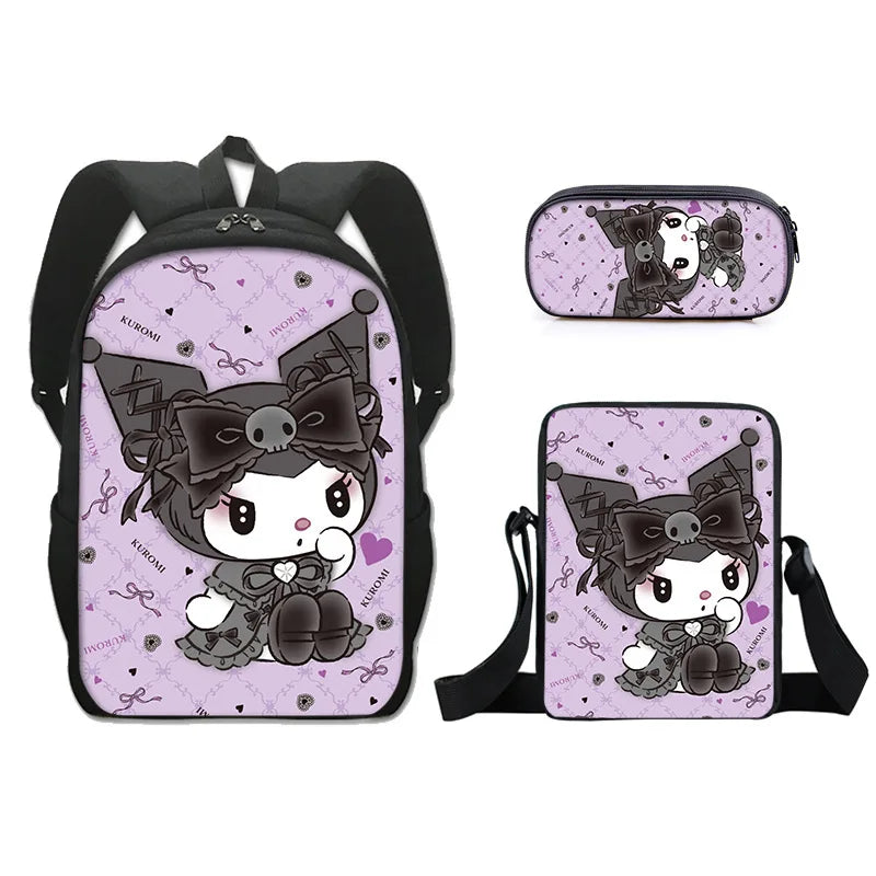 The Kuromi Power Pack: Backpack, Shoulder Bag & Pencil Case
