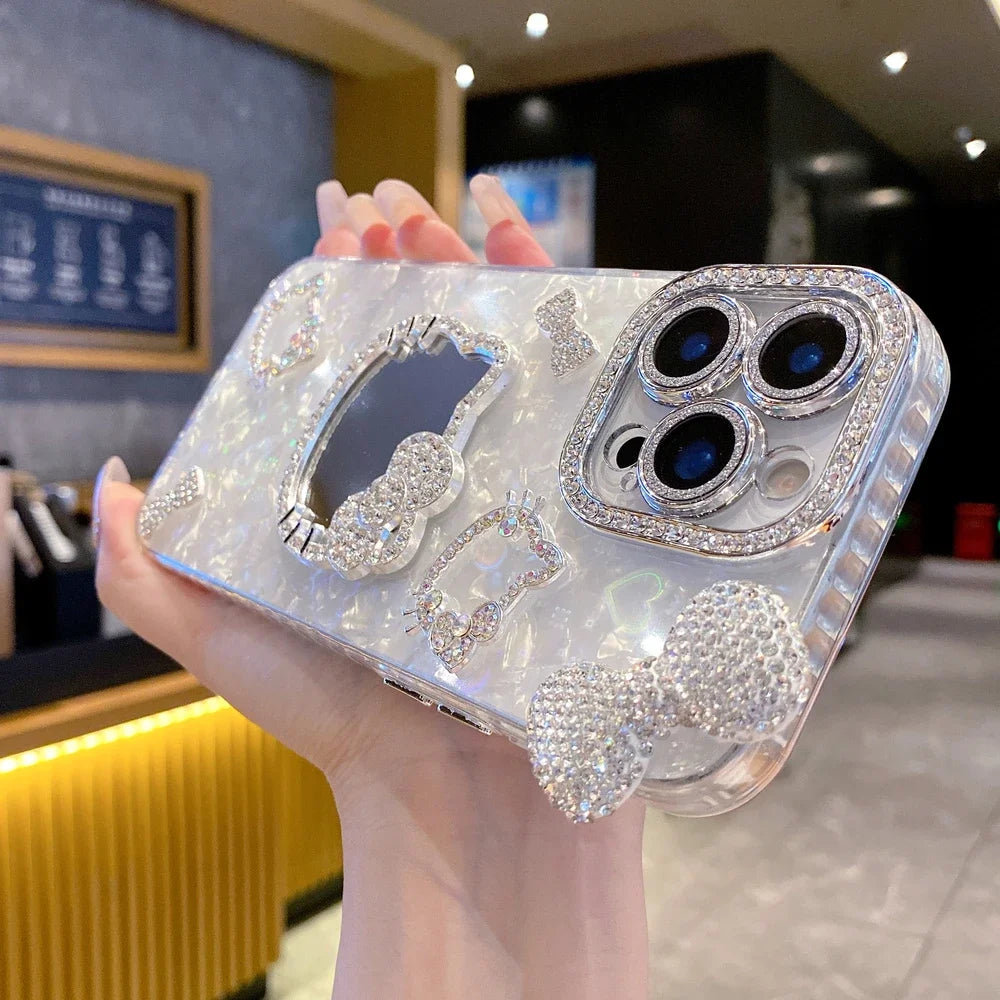 Touch of Sparkle – Hello Kitty 3D Mirror Phone Armor