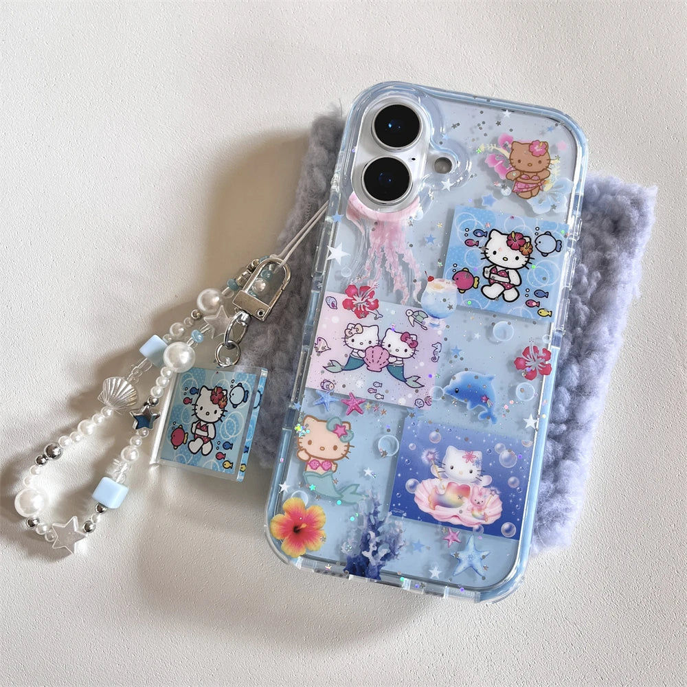 Under the Sea with Hello Kitty – Blue Case + Coastal Shell Charm