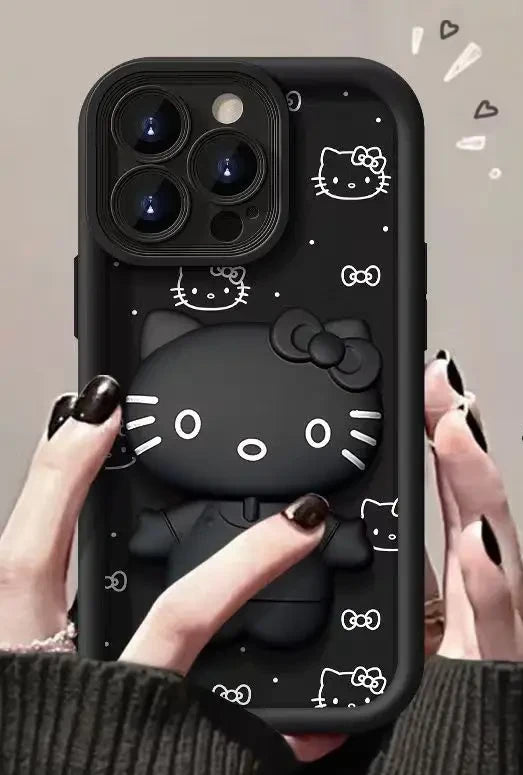 Sanrio Hello Kitty Phone Cover – Mirror & Stand Combo, Stylish Design