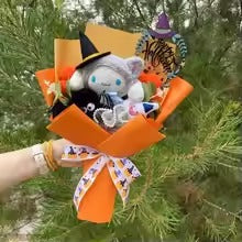 Sanrio Cinnamoroll Plush Bouquet Featuring a Halloween-Themed Hat