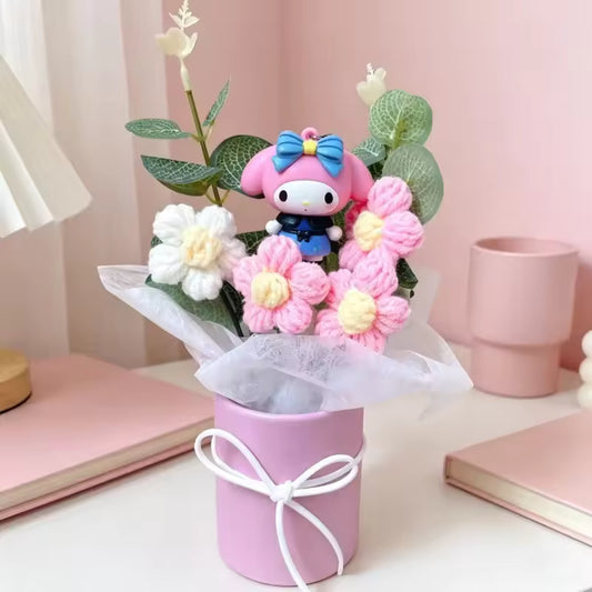 My Melody Floral Hug Bucket | Plush Bouquet & Elegant Arrangement