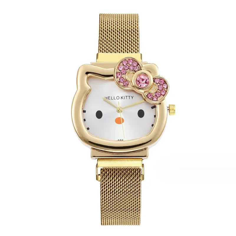 limited Edition Hello Kitty Diamond Bow Quartz Watch for Women