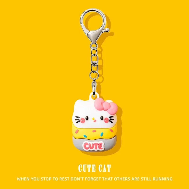 lovely Hello Kitty AirTag Keychain – Soft Shockproof Silicone Cover