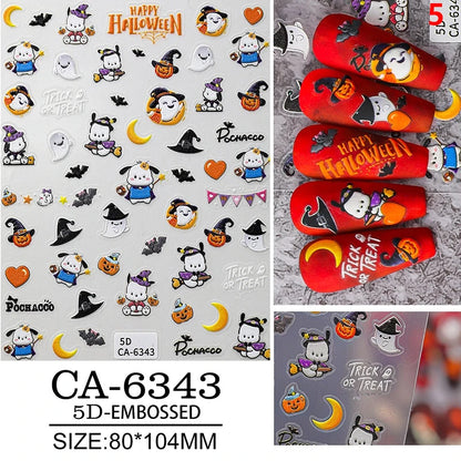 Pochacco 5D Nail stickers Halloween Series