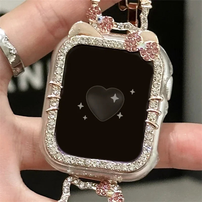 protect your Apple Watch with Hello Kitty bling