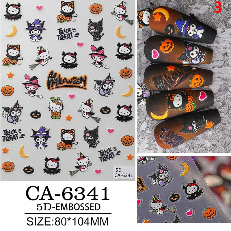 Sanrio Halloween Trick or Treat 5D nail Sticker