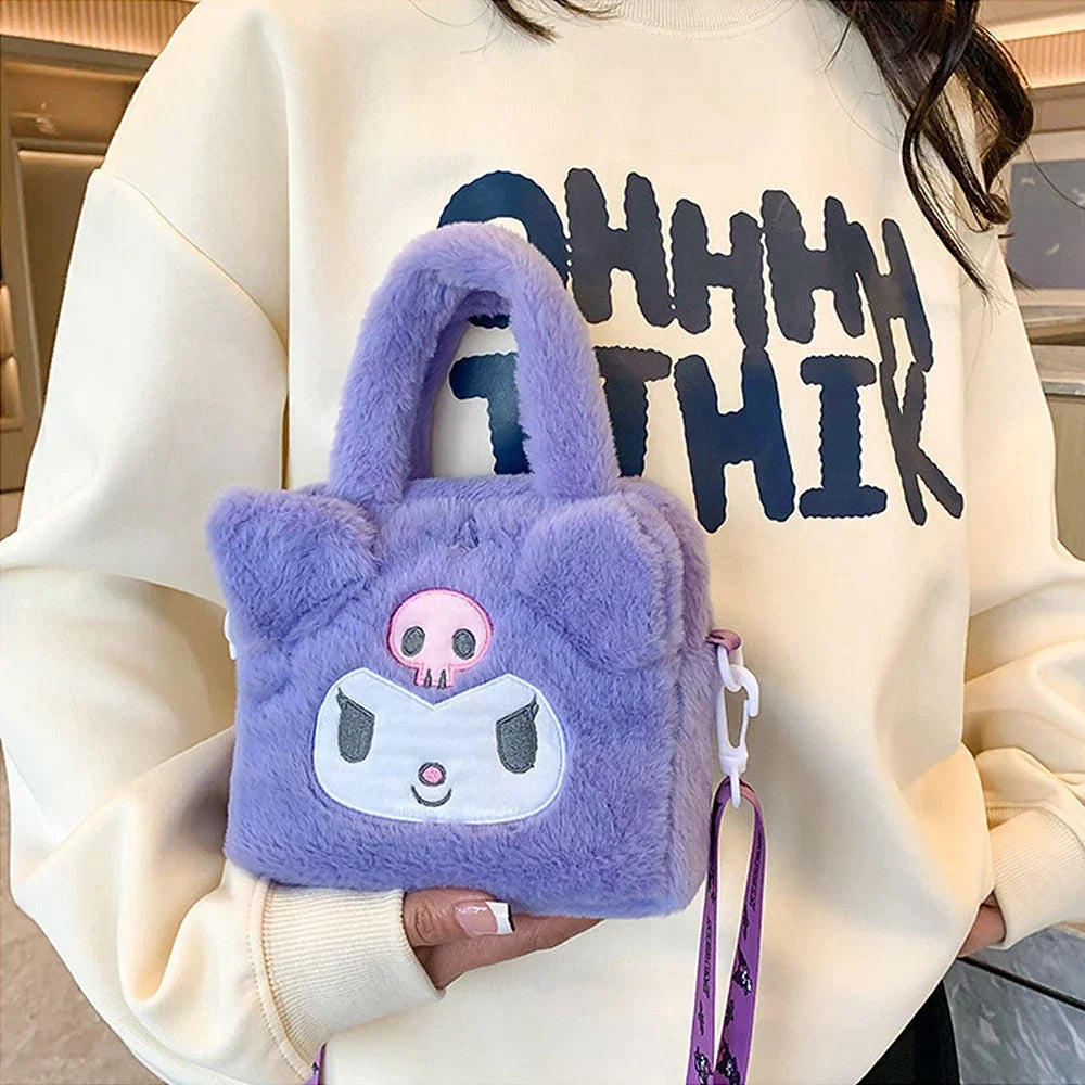 sanrio Kuromi Plush Handbag: Cute & Cozy with a Touch of Edge