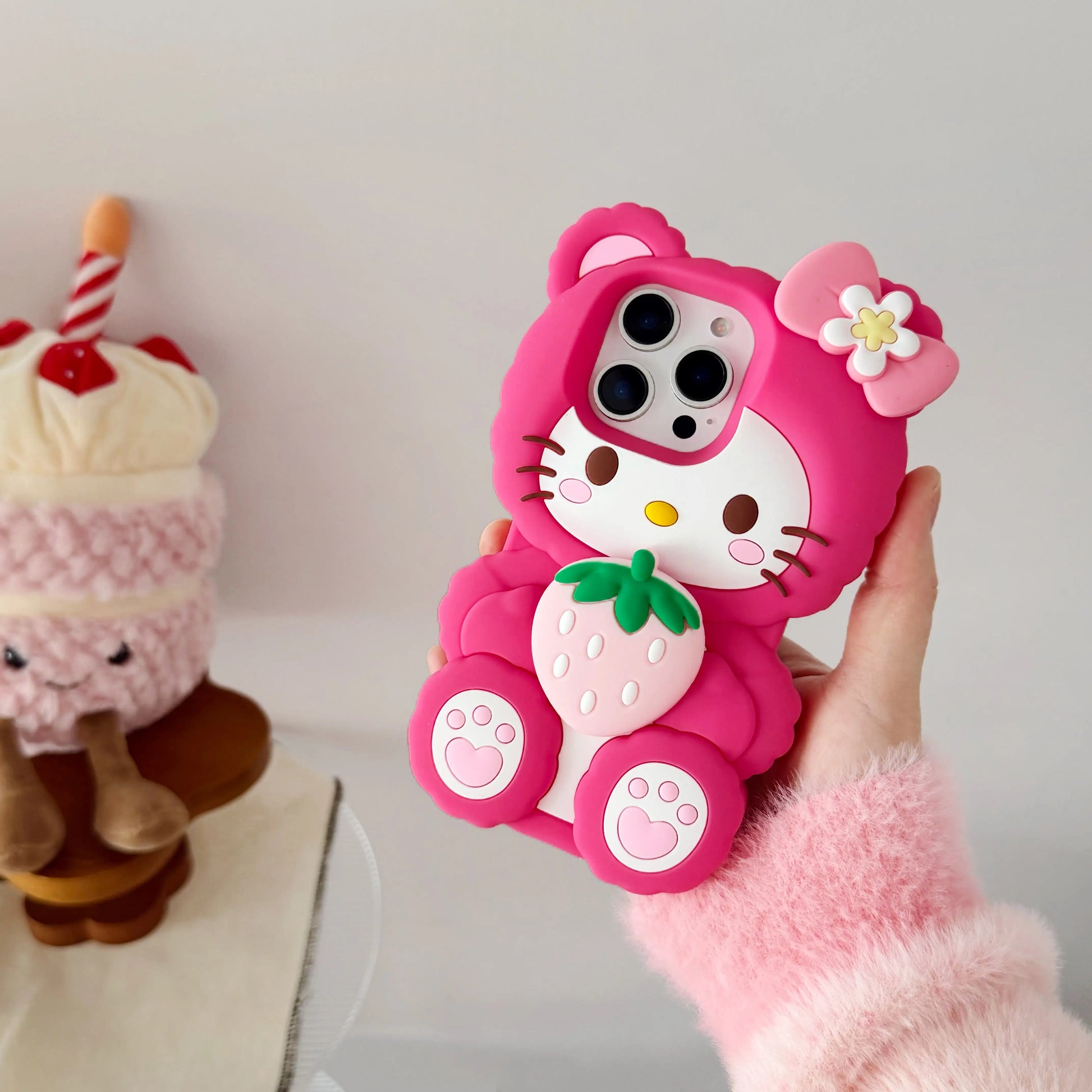 strawberry Kisses & Hello Kitty Wishes Phone Case